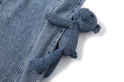 13DE MARZO Distruction Bear Jeans Blue