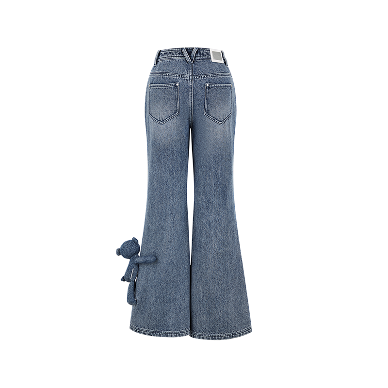 13DE MARZO Distruction Bear Jeans Blue