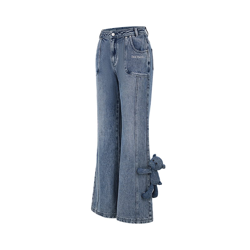 13DE MARZO Distruction Bear Jeans Blue
