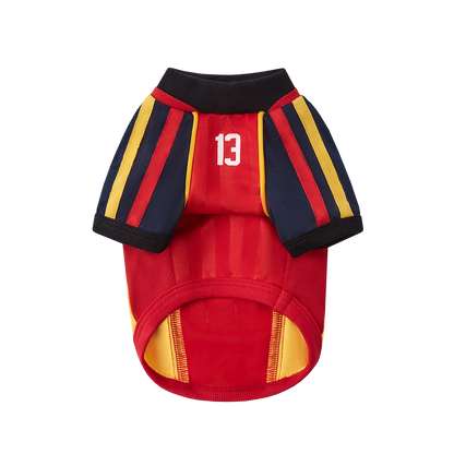 13DE MARZO Soccer Bear Pet Jersey Red
