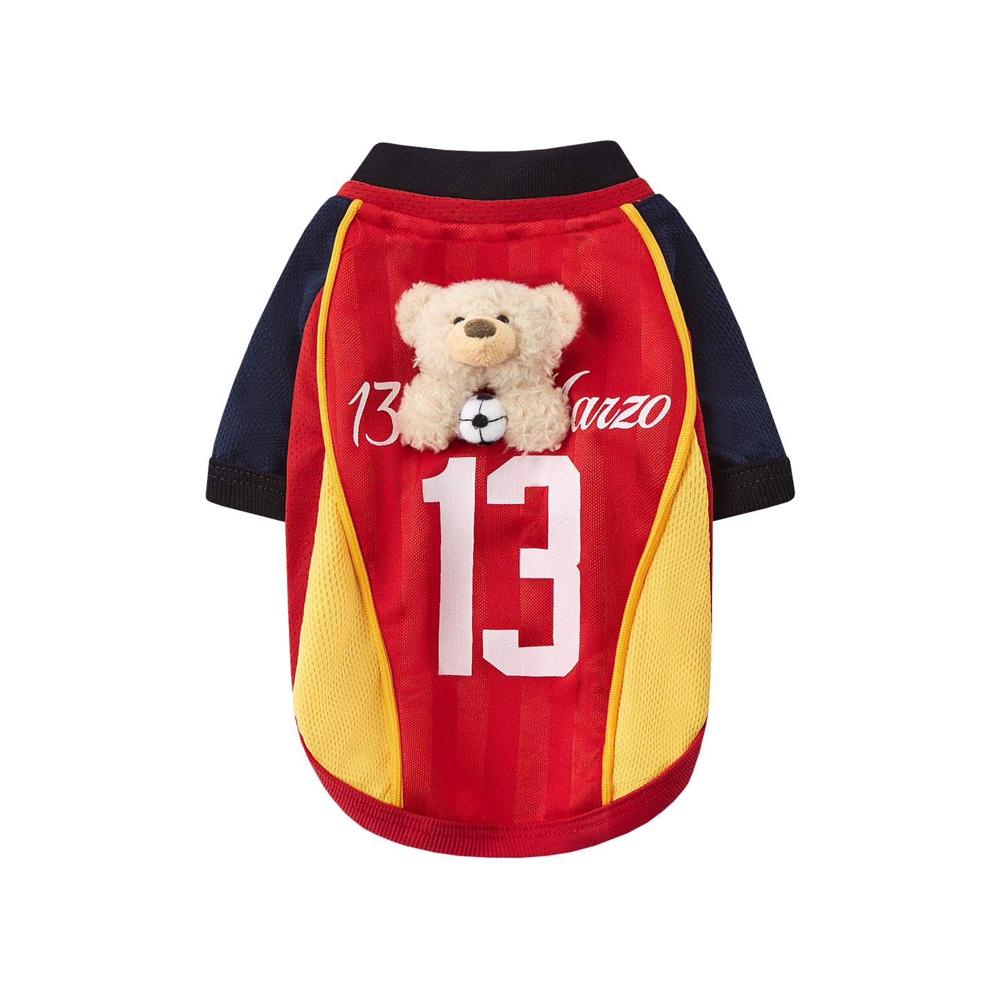 13DE MARZO Soccer Bear Pet Jersey Red