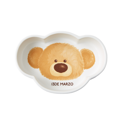 13DE MARZO Bear White Porcelain Print Bowl