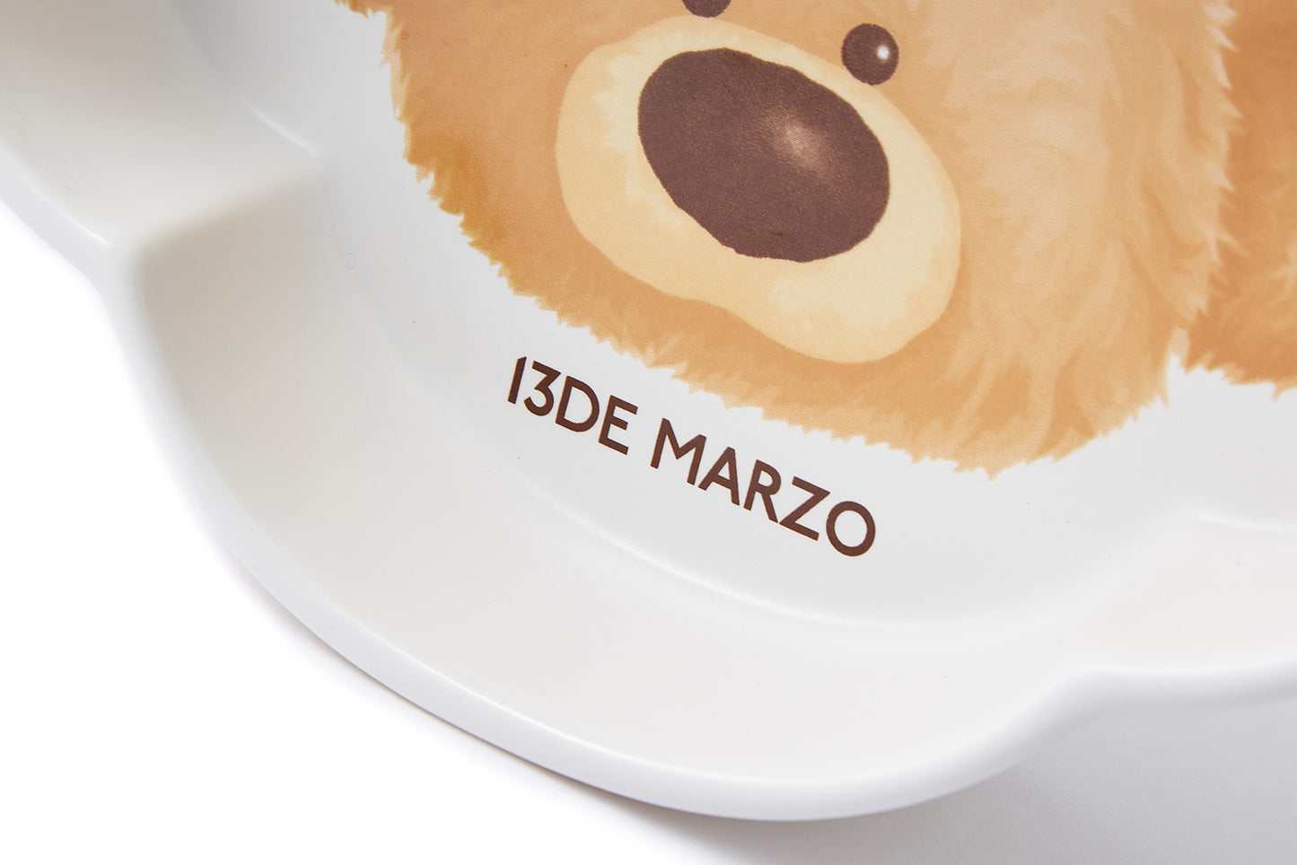 13DE MARZO Bear White Porcelain Print Bowl