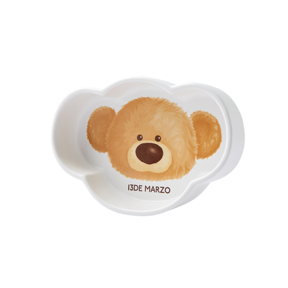 13DE MARZO Bear White Porcelain Print Bowl