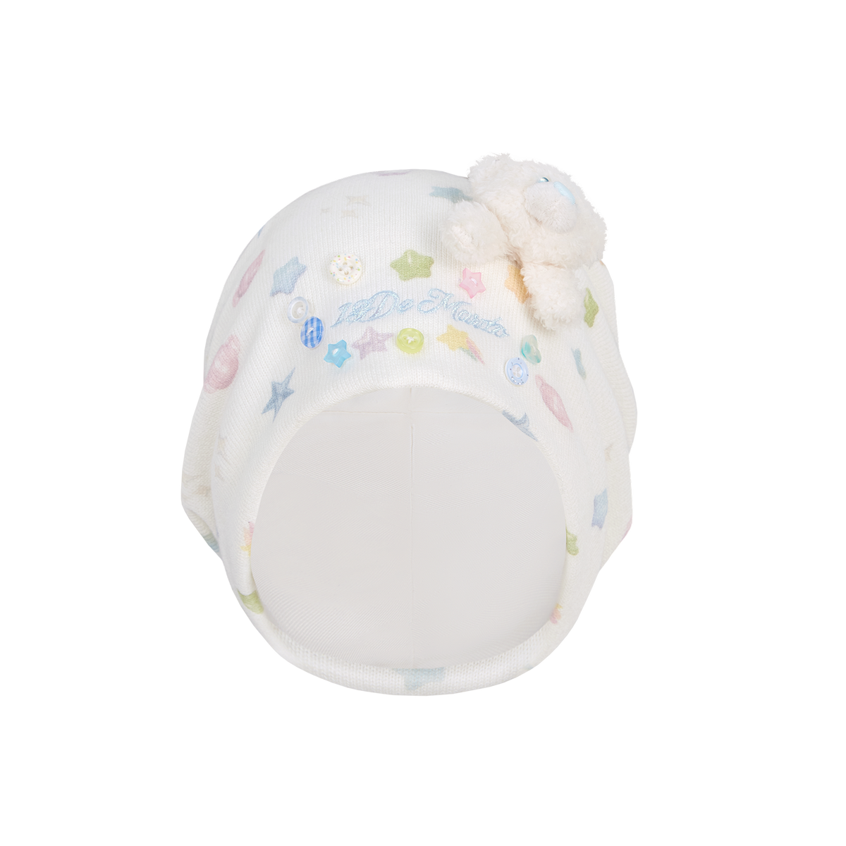 13DE MARZO All-Over Star Print Knit Beanie