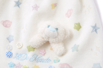 13DE MARZO All-Over Star Print Knit Beanie