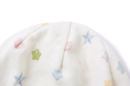 13DE MARZO All-Over Star Print Knit Beanie