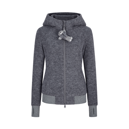 13DE MARZO Slim Fit Fleece Hoodie Dark Grey