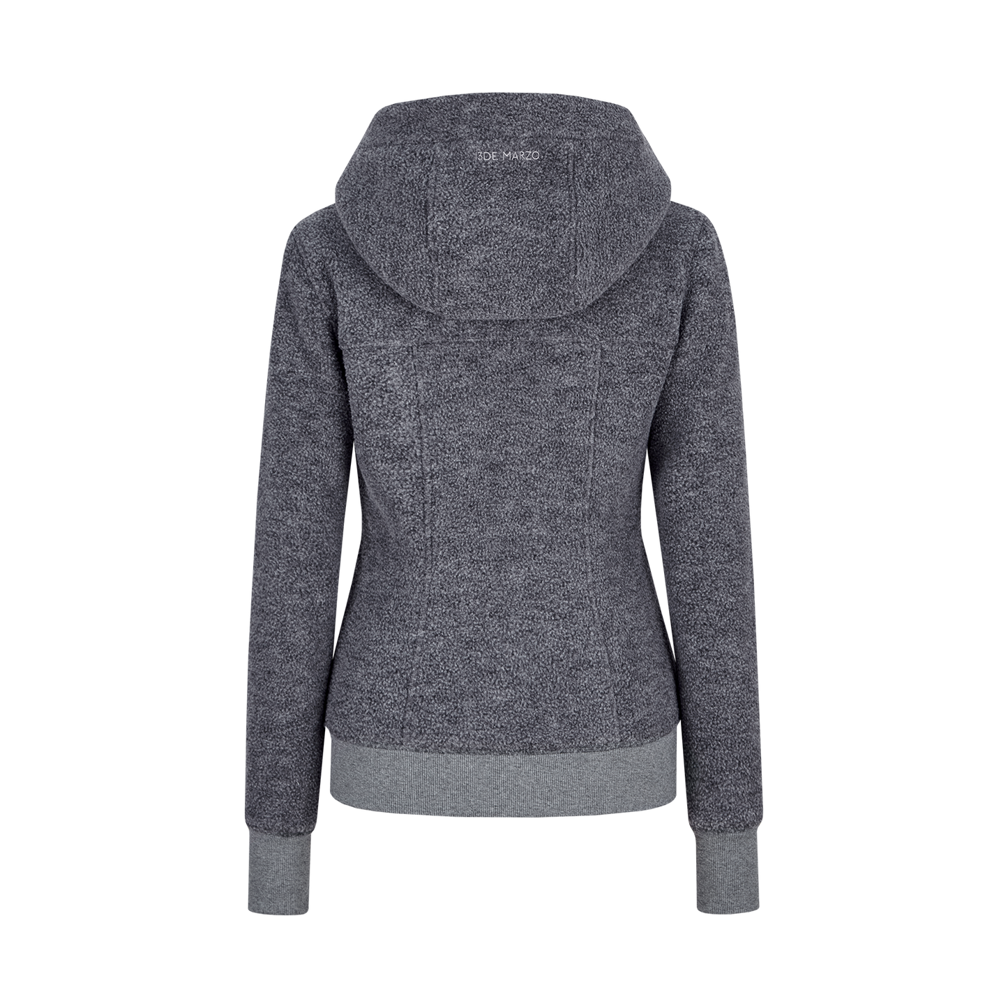 13DE MARZO Slim Fit Fleece Hoodie Dark Grey