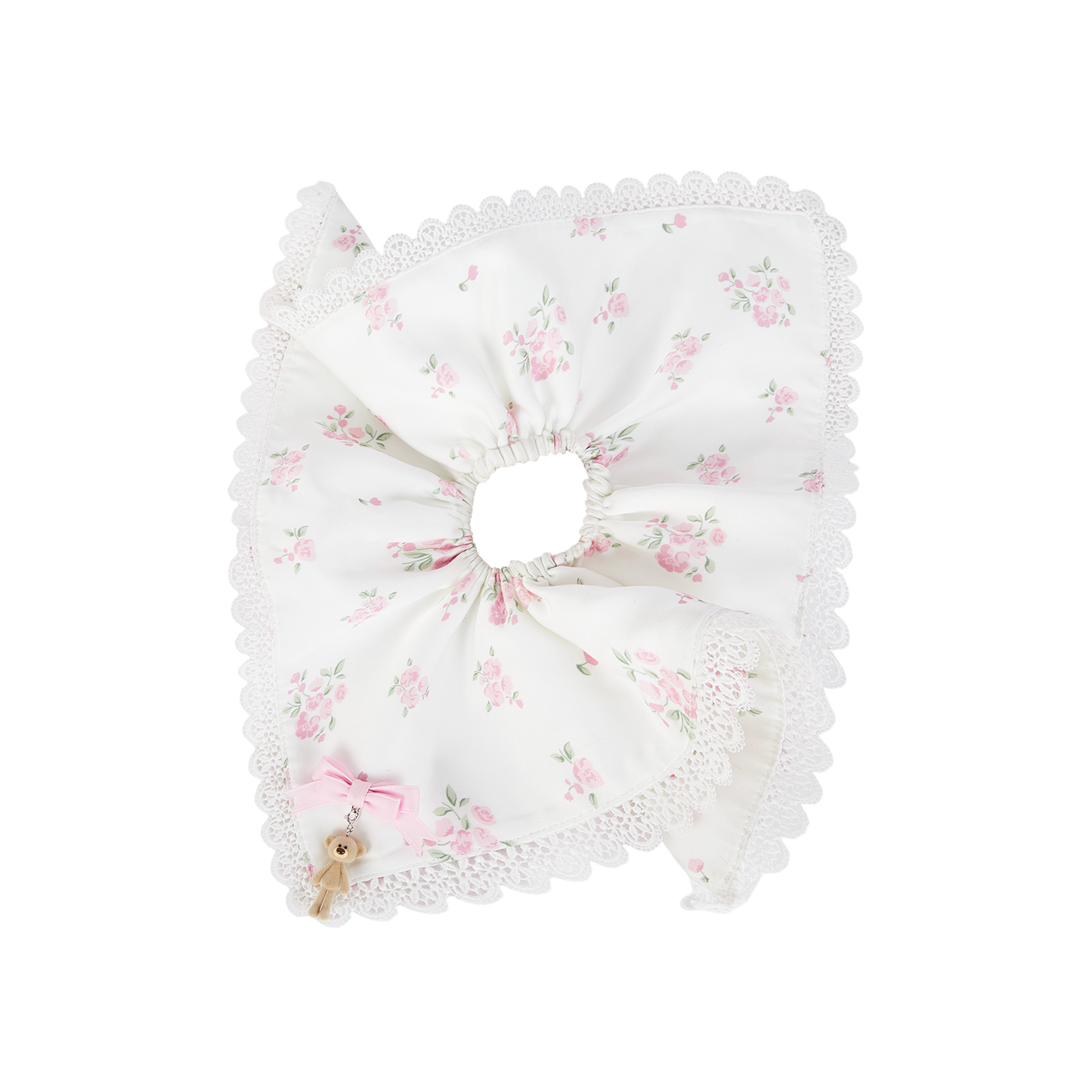 13DE MARZO Floral Print Scrunchie with Hanky