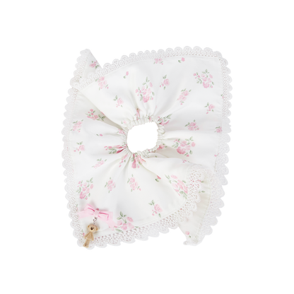 13DE MARZO Floral Print Scrunchie with Hanky