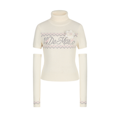 13DE MARZO Fair Isle Oversleeve Beige