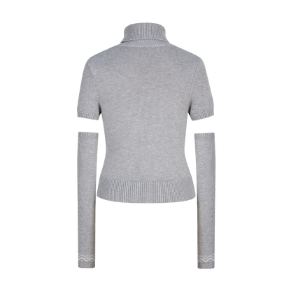 13DE MARZO Fair Isle Oversleeve Grey