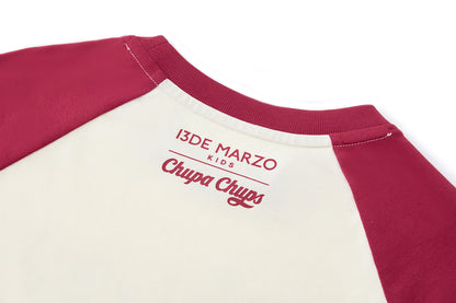 13DE MARZO BabyBear Lollipop Raglan Long Sleeve Red - 13DE MARZO