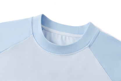 13DE MARZO Ruffle Hem Bow Tie Blouse Blue - 13DE MARZO