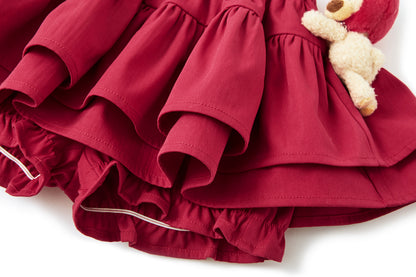 13DE MARZO BabyBear Lace Peplum Bloomer Shorts Red - 13DE MARZO