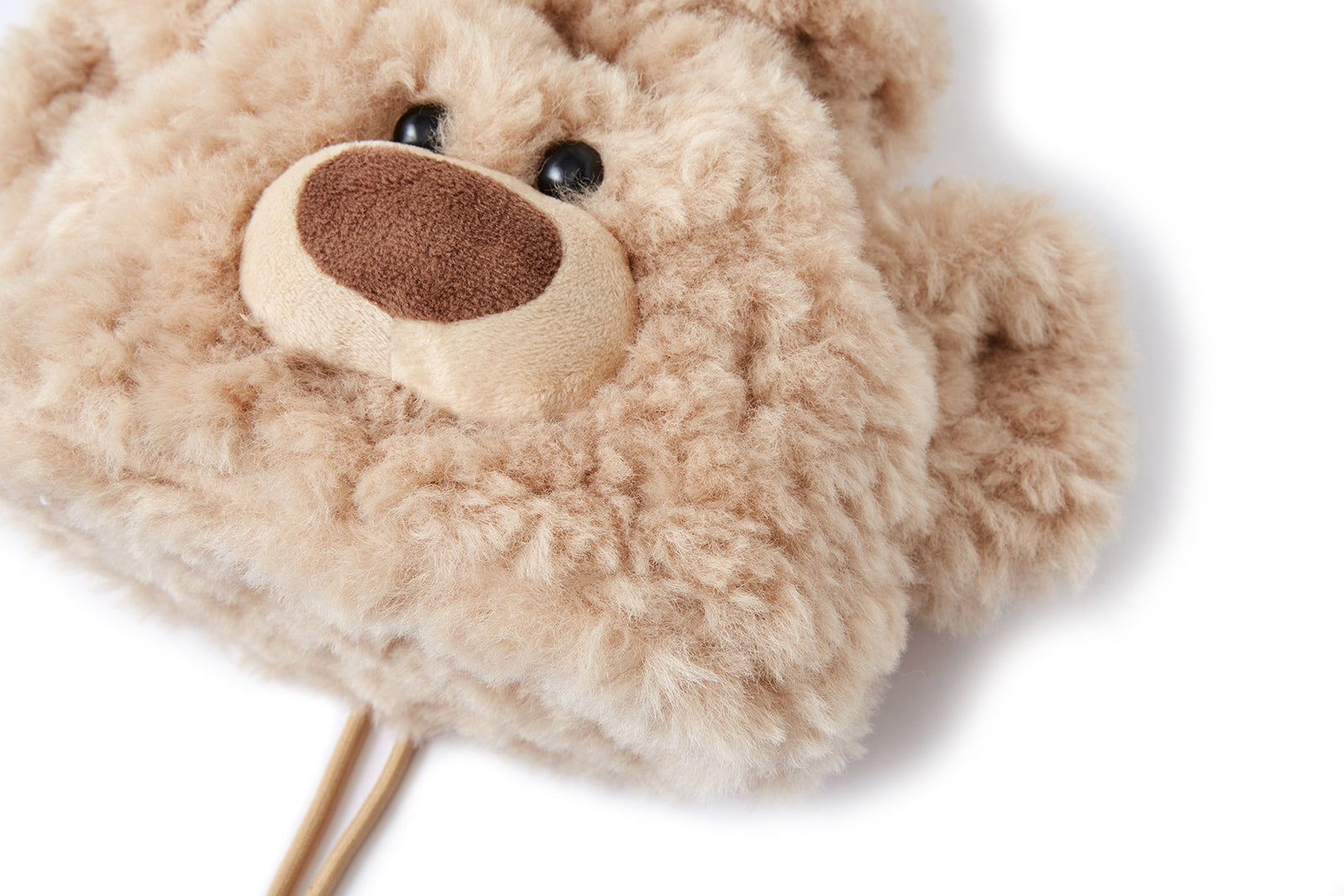 13DE MARZO Bear Face Drawstring Storage Bag Khaki - 13DE MARZO