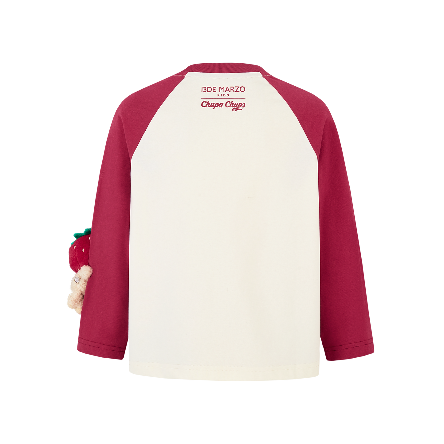 13DE MARZO BabyBear Lollipop Raglan Long Sleeve Red - 13DE MARZO