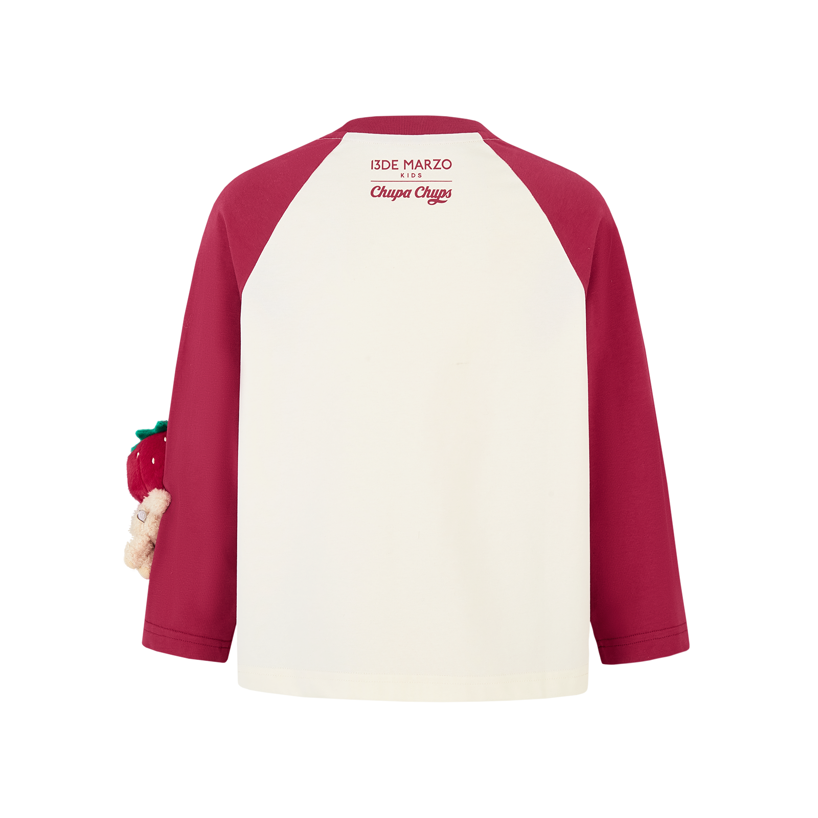 13DE MARZO BabyBear Lollipop Raglan Long Sleeve Red - 13DE MARZO