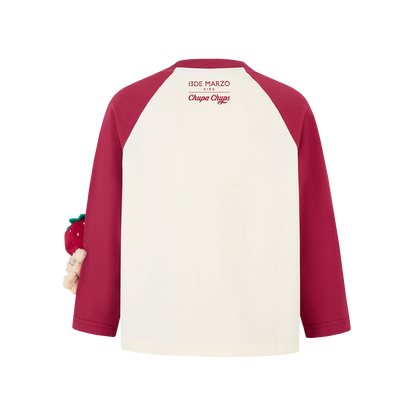 13DE MARZO BabyBear Lollipop Raglan Long Sleeve Red - 13DE MARZO