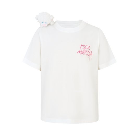 13DE MARZO BabyBear Bow T-shirt White