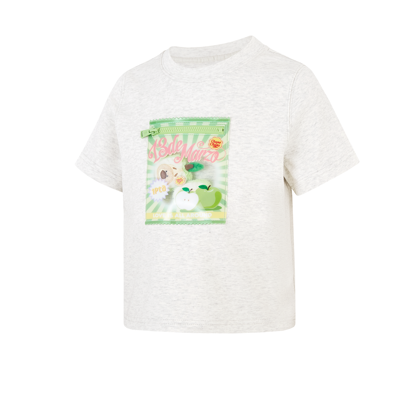 13DE MARZO BabyBear Candy Wrapper Print T-shirt Grey - 13DE MARZO