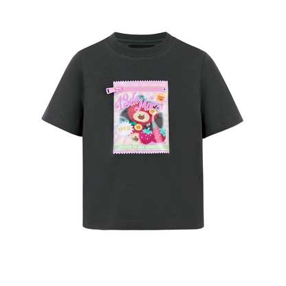 13DE MARZO BabyBear Candy Wrapper Print T-shirt Dark Gray - 13DE MARZO