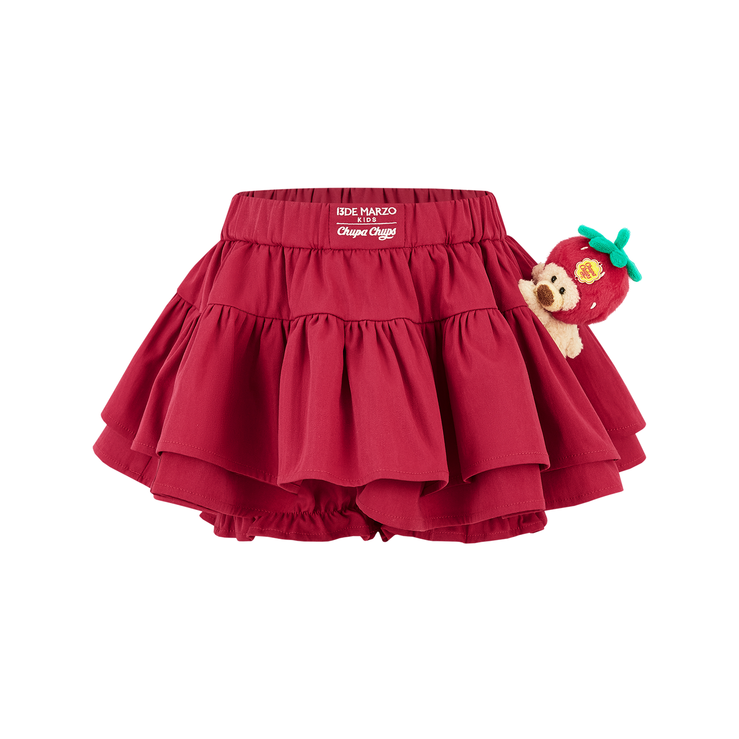 13DE MARZO BabyBear Lace Peplum Bloomer Shorts Red - 13DE MARZO