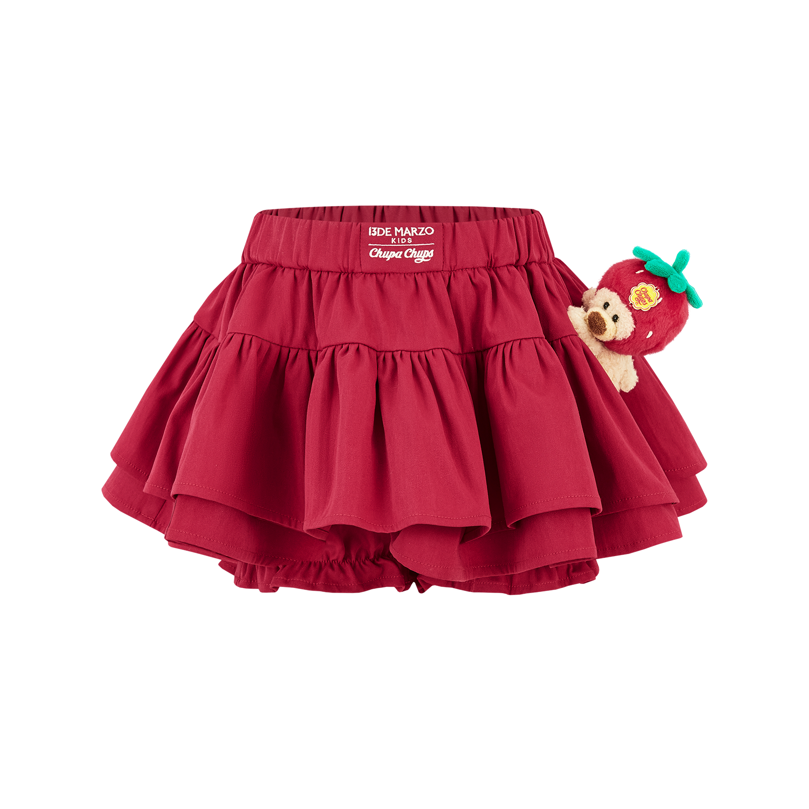 13DE MARZO BabyBear Lace Peplum Bloomer Shorts Red - 13DE MARZO