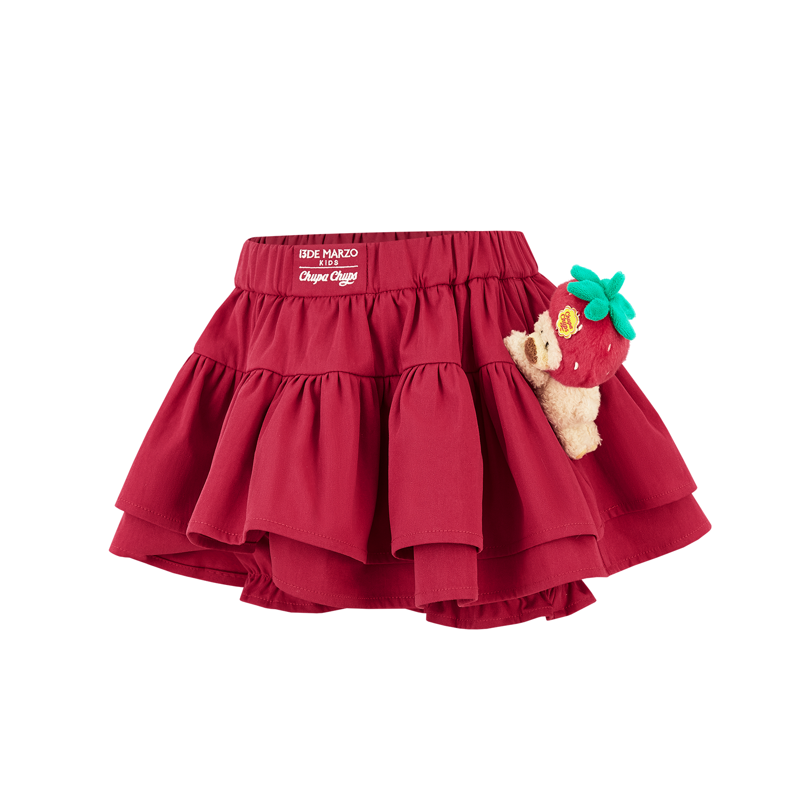 13DE MARZO BabyBear Lace Peplum Bloomer Shorts Red - 13DE MARZO