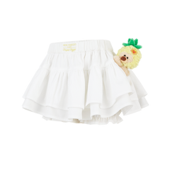 13DE MARZO BabyBear Lace Peplum Bloomer Shorts White