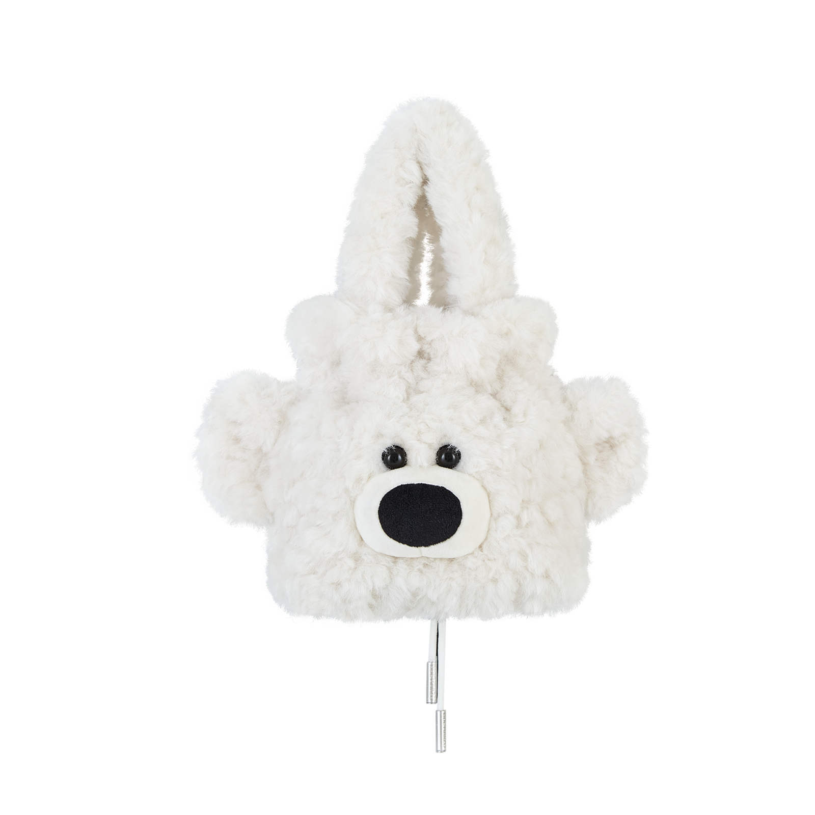 13DE MARZO Bear Face Drawstring Storage Bag White - 13DE MARZO