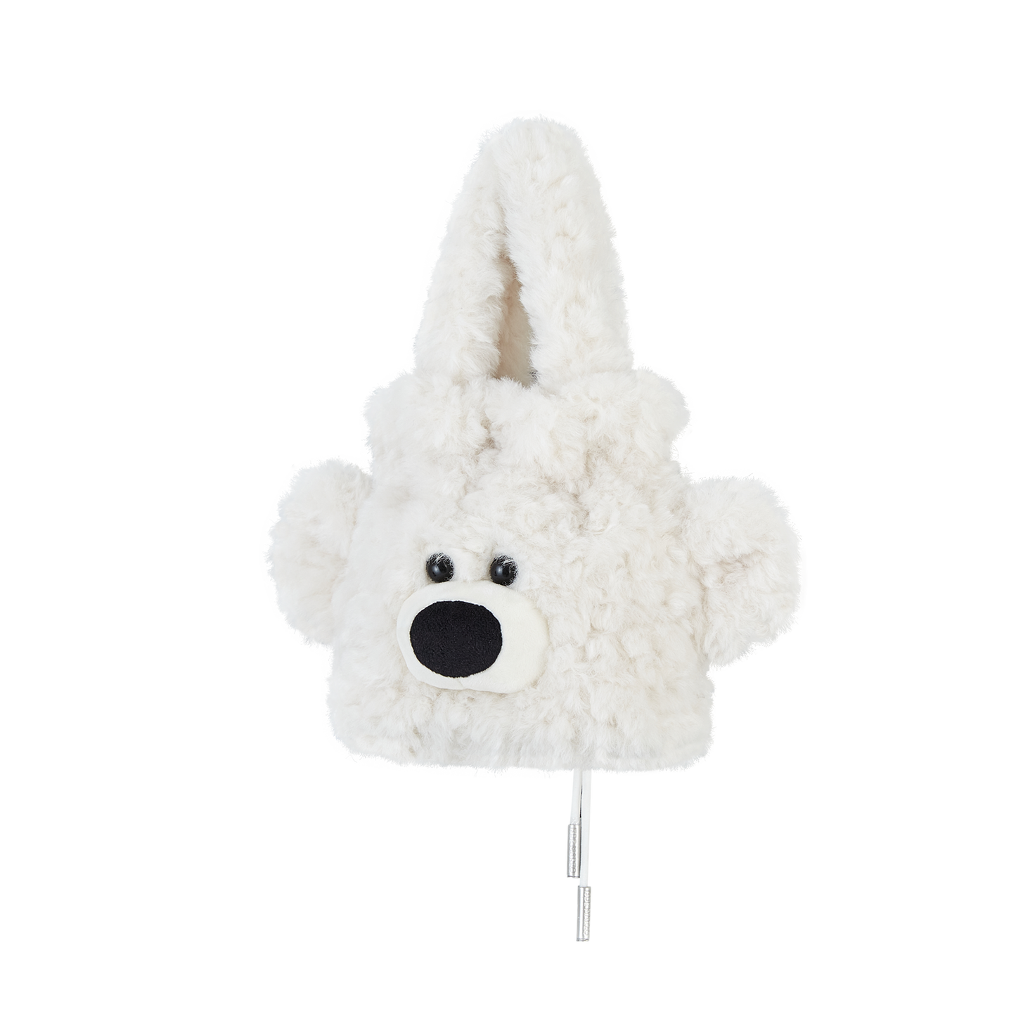 13DE MARZO Bear Face Drawstring Storage Bag White - 13DE MARZO