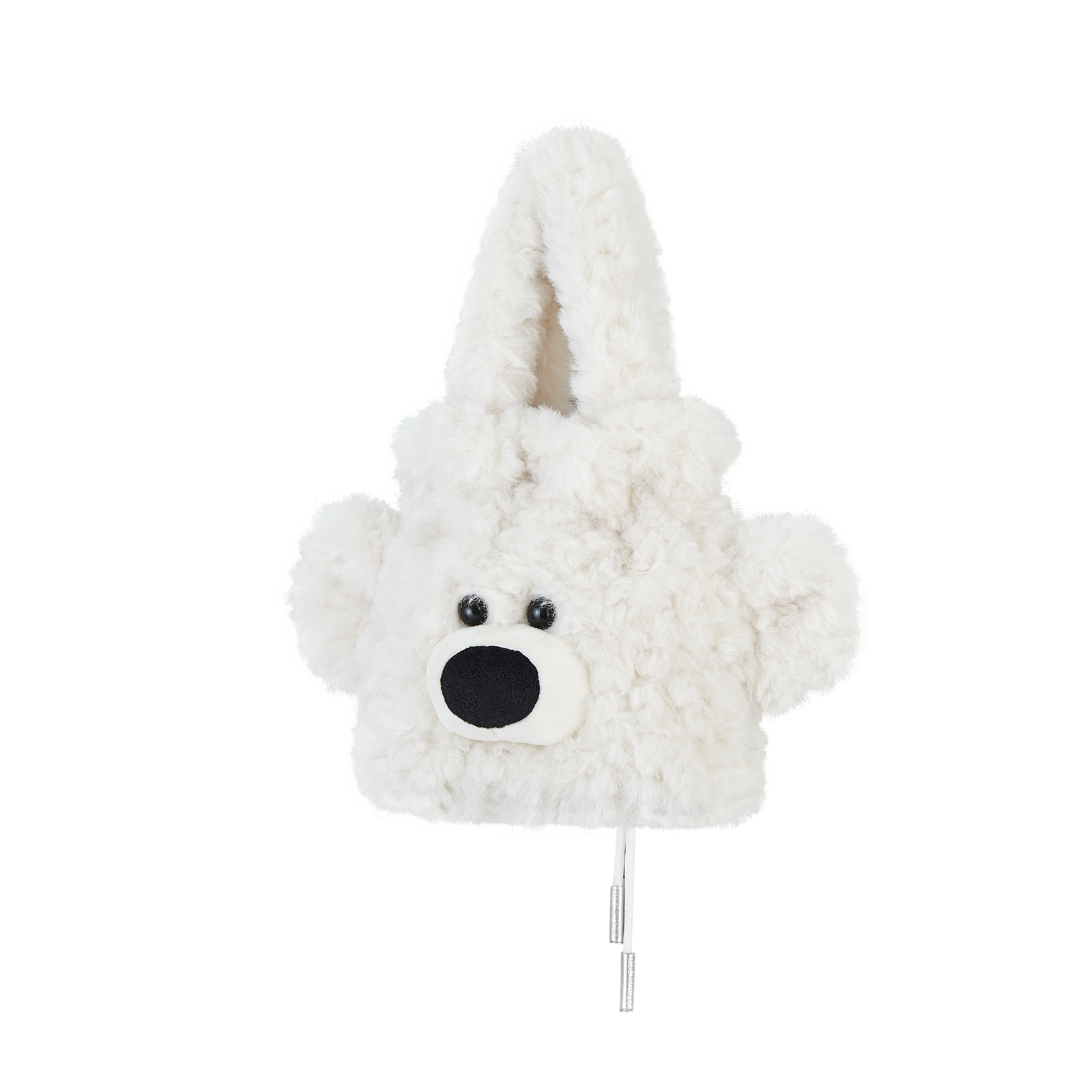 13DE MARZO Bear Face Drawstring Storage Bag White - 13DE MARZO