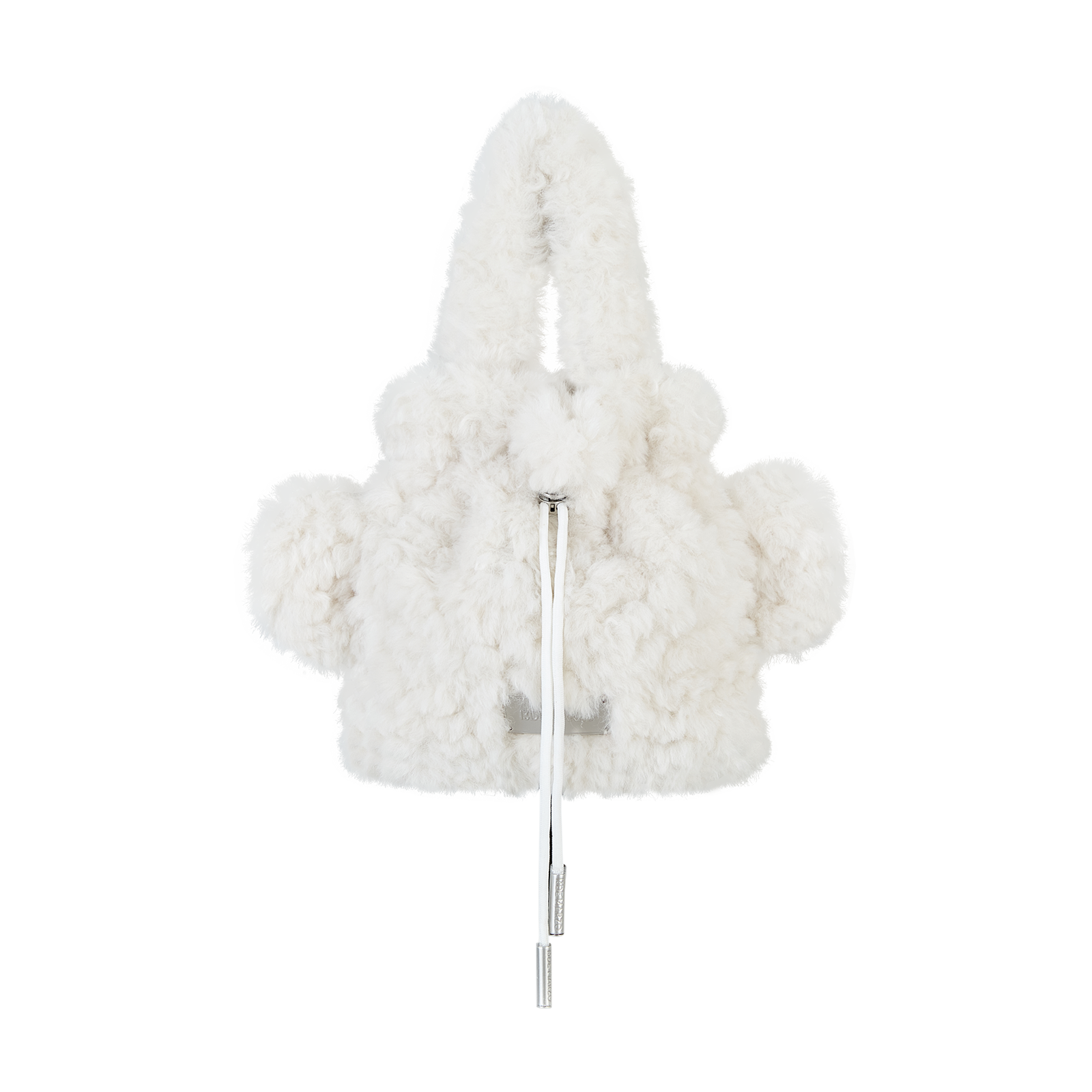 13DE MARZO Bear Face Drawstring Storage Bag White - 13DE MARZO
