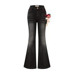 13DE MARZO Bear Slim-Fit Jeans Black