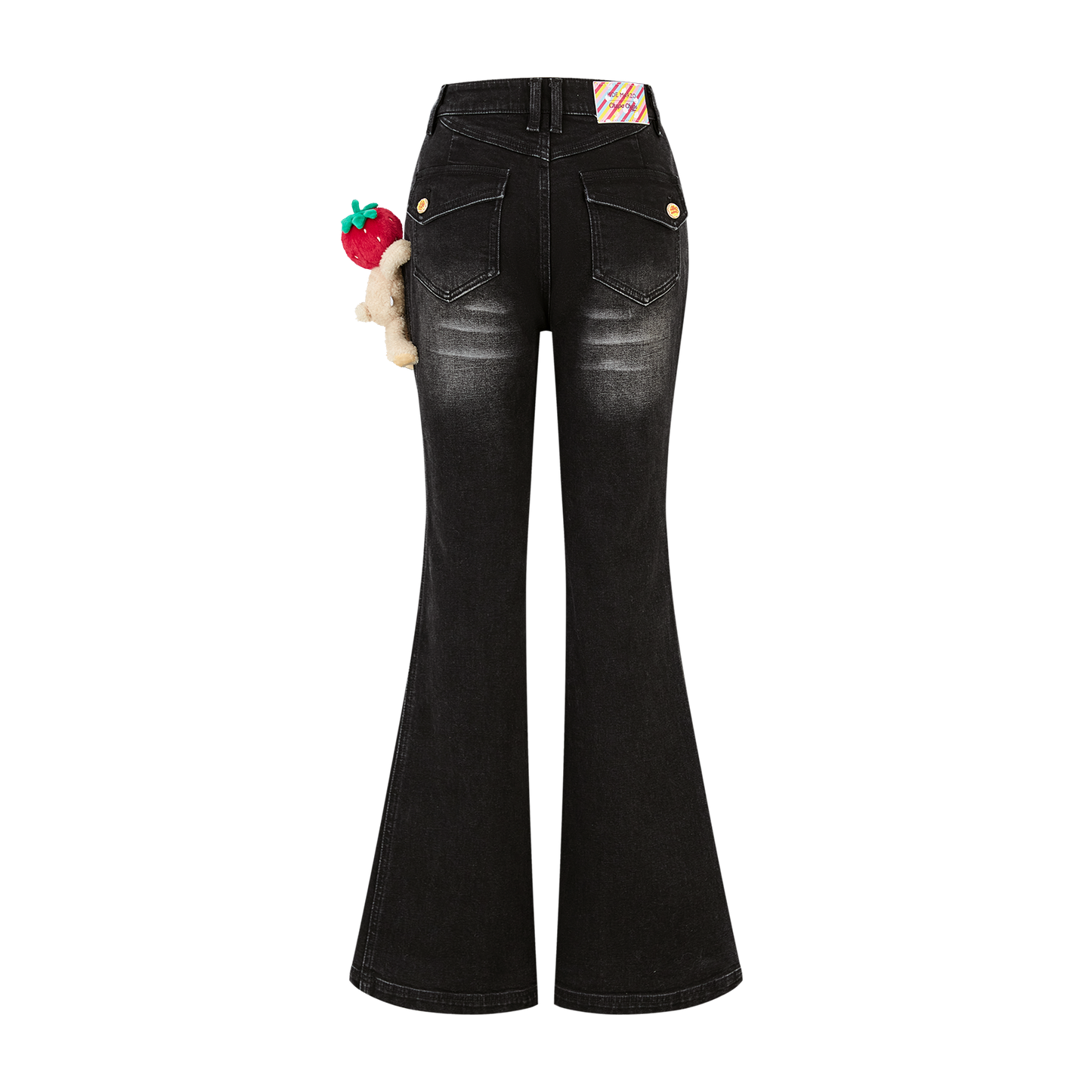 13DE MARZO Bear Slim-Fit Jeans Black - 13DE MARZO