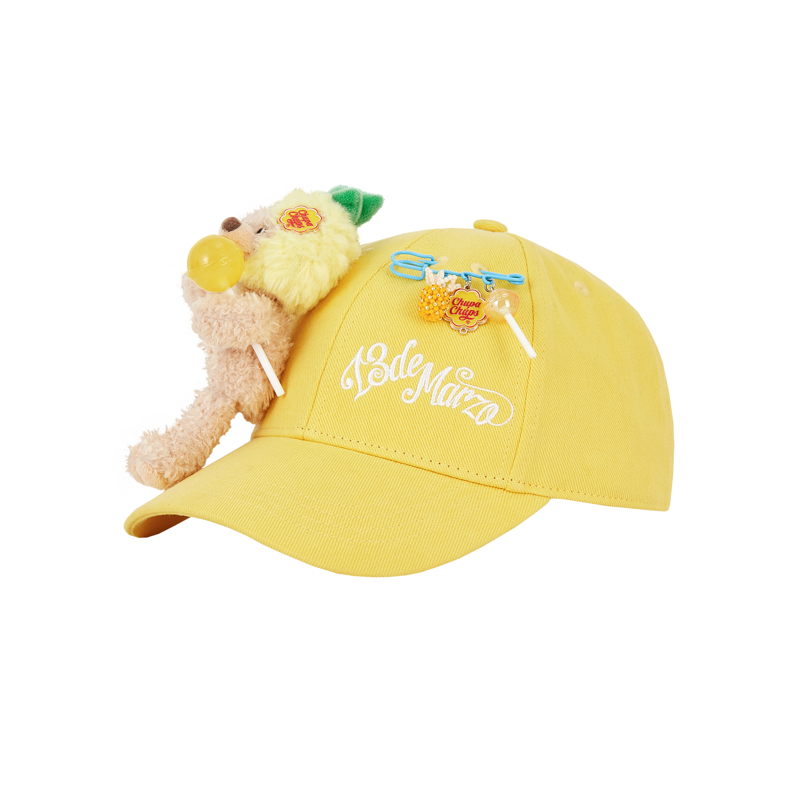 13DE MARZO Lollipop Bear Baseball Cap Yellow - 13DE MARZO