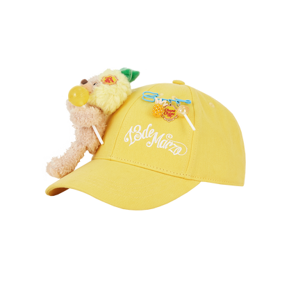 13DE MARZO Lollipop Bear Baseball Cap Yellow - 13DE MARZO