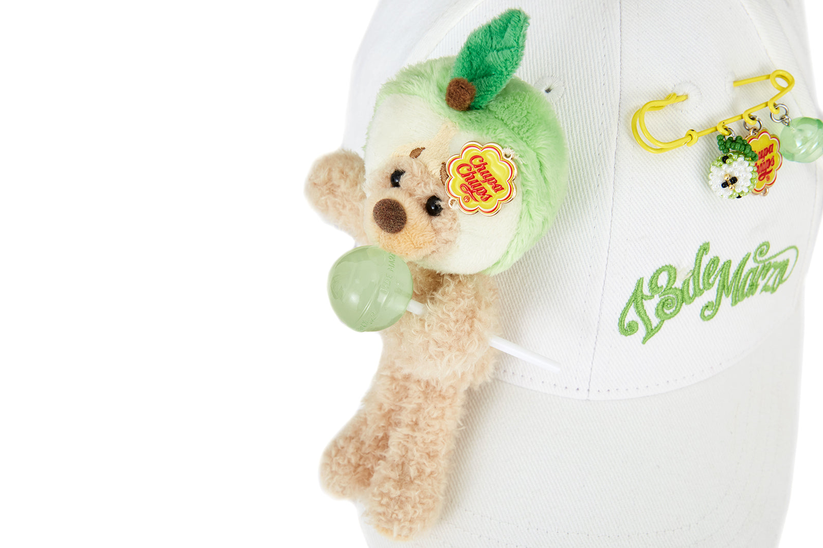 13DE MARZO Lollipop Bear Baseball Cap White - 13DE MARZO