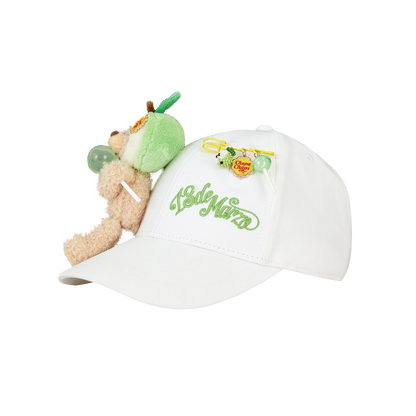 13DE MARZO Lollipop Bear Baseball Cap White - 13DE MARZO