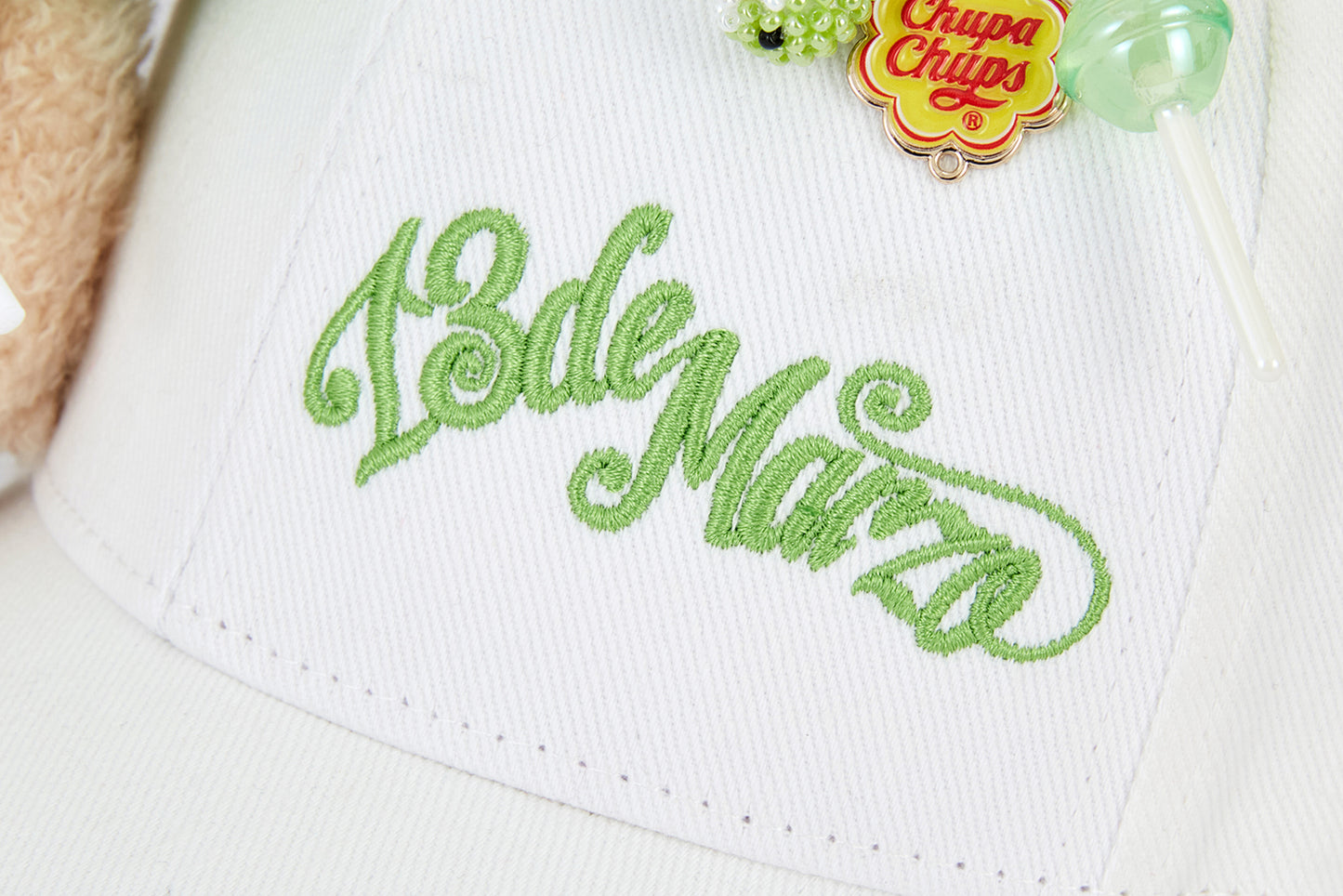 13DE MARZO Lollipop Bear Baseball Cap White - 13DE MARZO