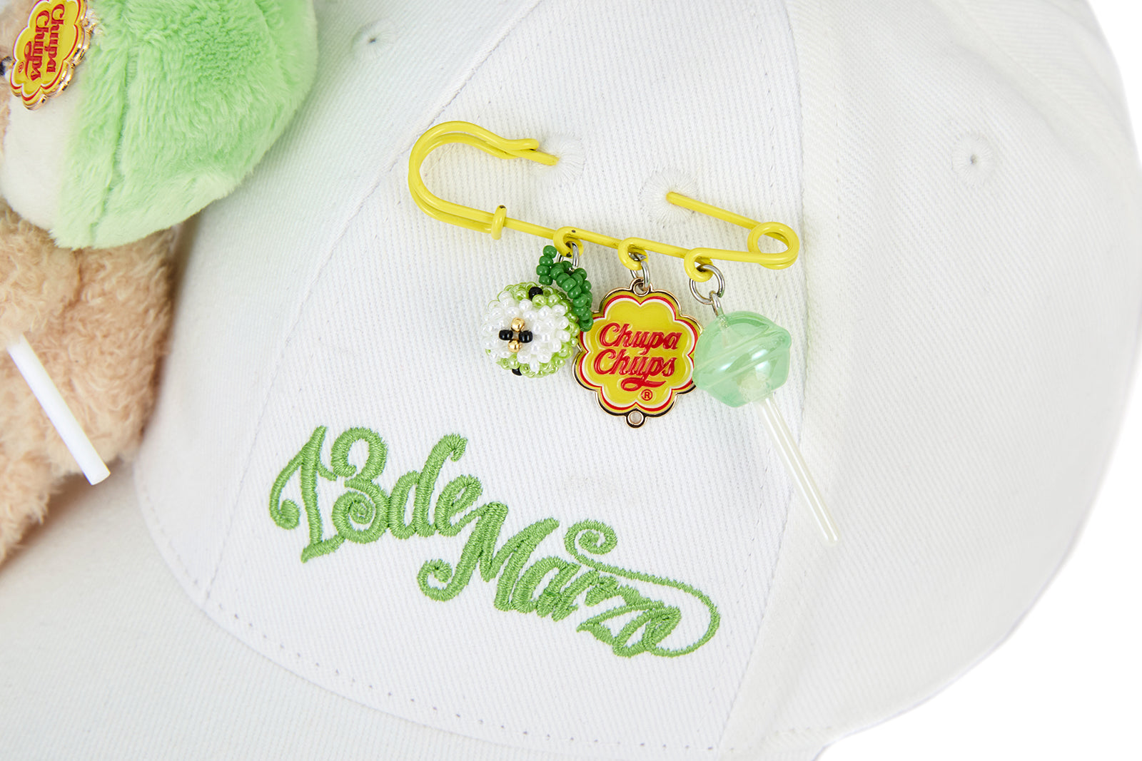 13DE MARZO Lollipop Bear Baseball Cap White - 13DE MARZO