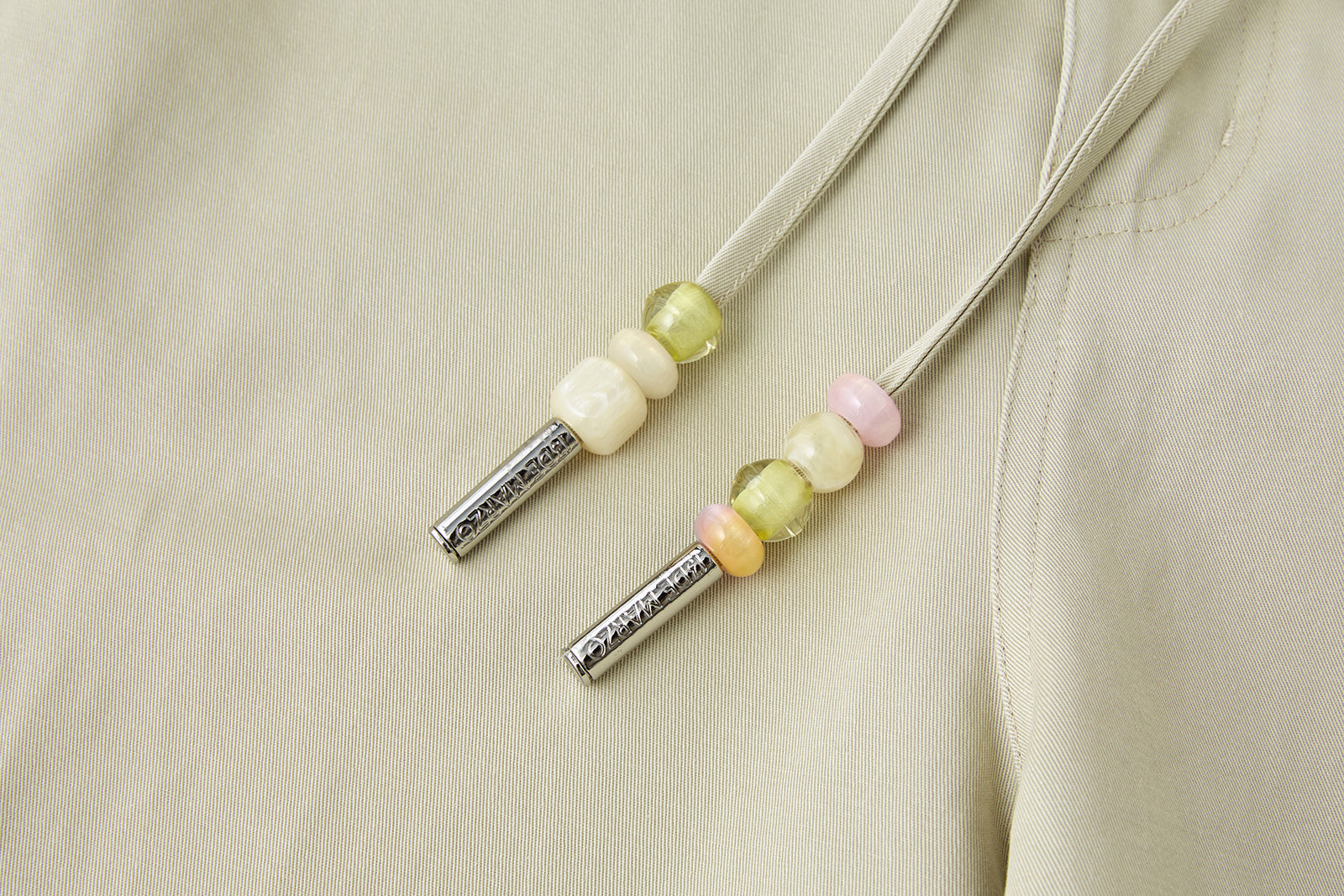 13DE MARZO Curved-Hem Cargo Pants Khaki - 13DE MARZO