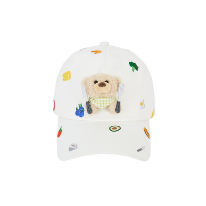 13DE MARZO Nutrition Breakfast Bear Cap White - 13DE MARZO
