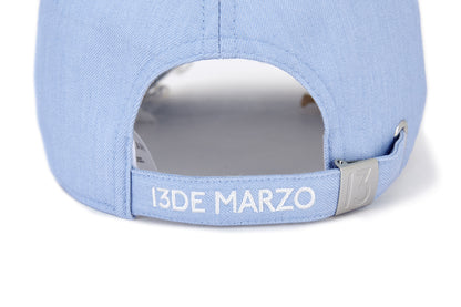 13DE MARZO Lace-Brim Baseball Cap Blue