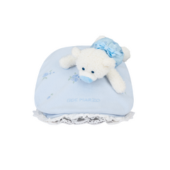 13DE MARZO Embroidered Ruffle Baseball Cap Blue