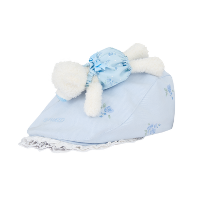 13DE MARZO Embroidered Ruffle Baseball Cap Blue