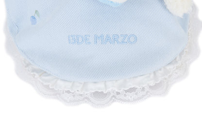 13DE MARZO Embroidered Ruffle Baseball Cap Blue