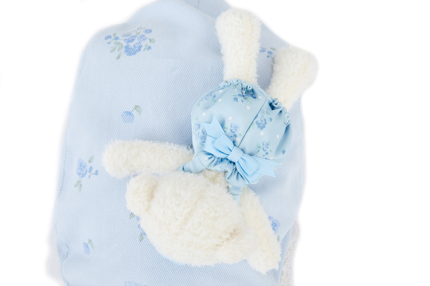 13DE MARZO Embroidered Ruffle Baseball Cap Blue